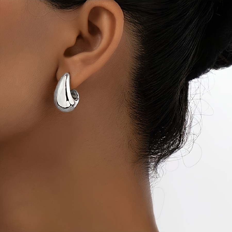 Stylish Teardrop Stud Earrings for Versatile Party Look